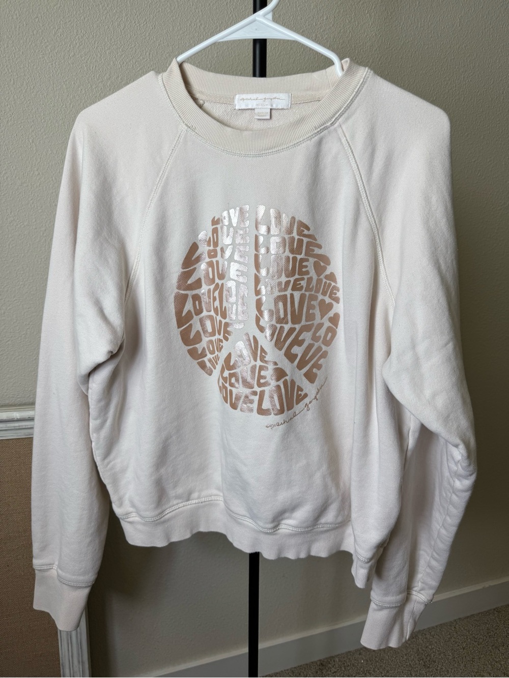 Spiritual Gangster Cream Love Peace Bridget Sweatshirt